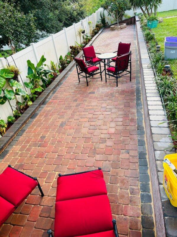 Completed paver walkway in Central Florida