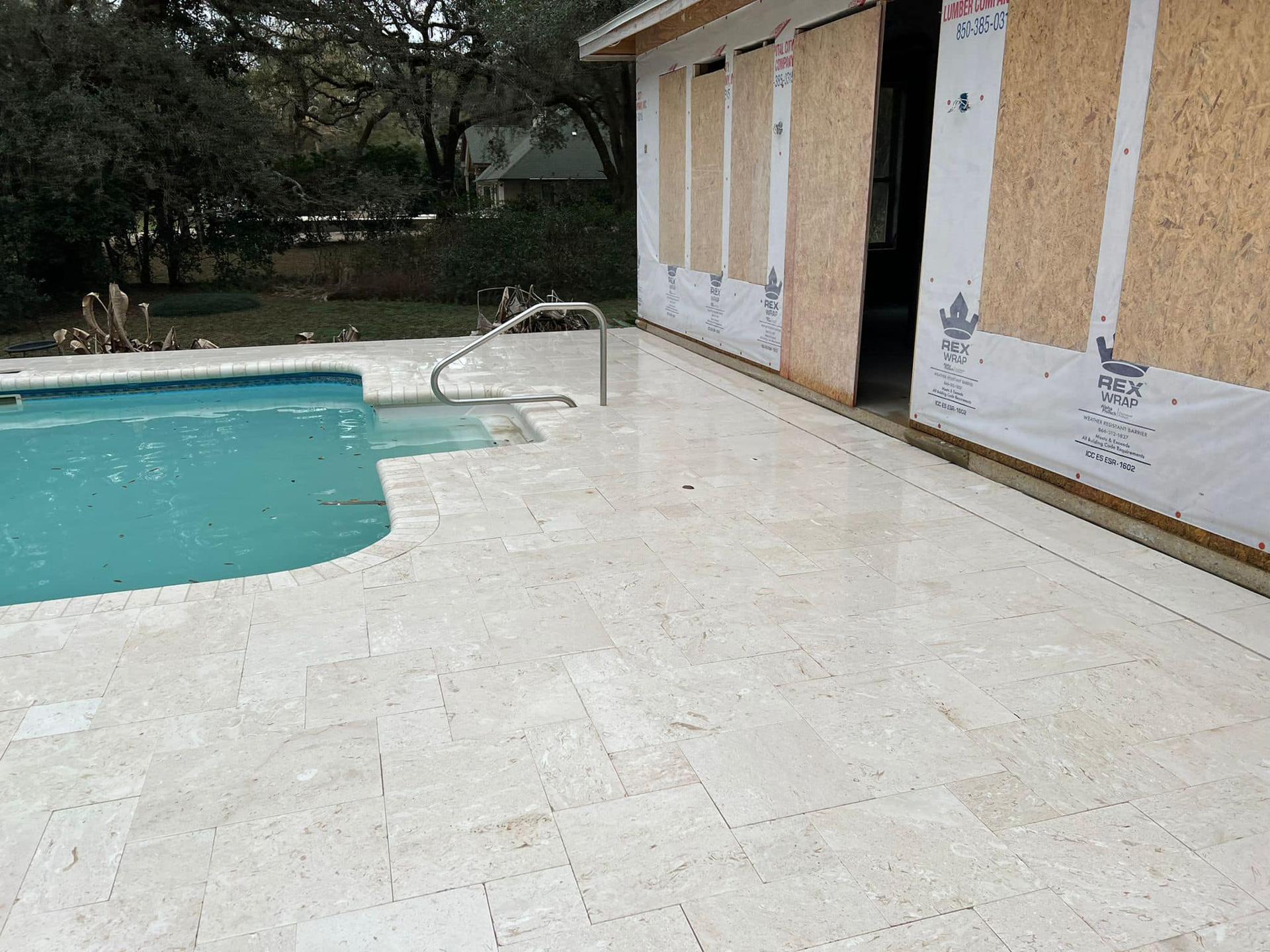 Setting the paver field