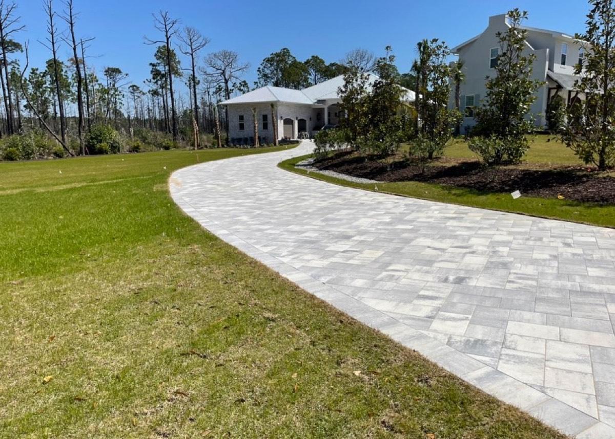 Completed pool deck paver project
