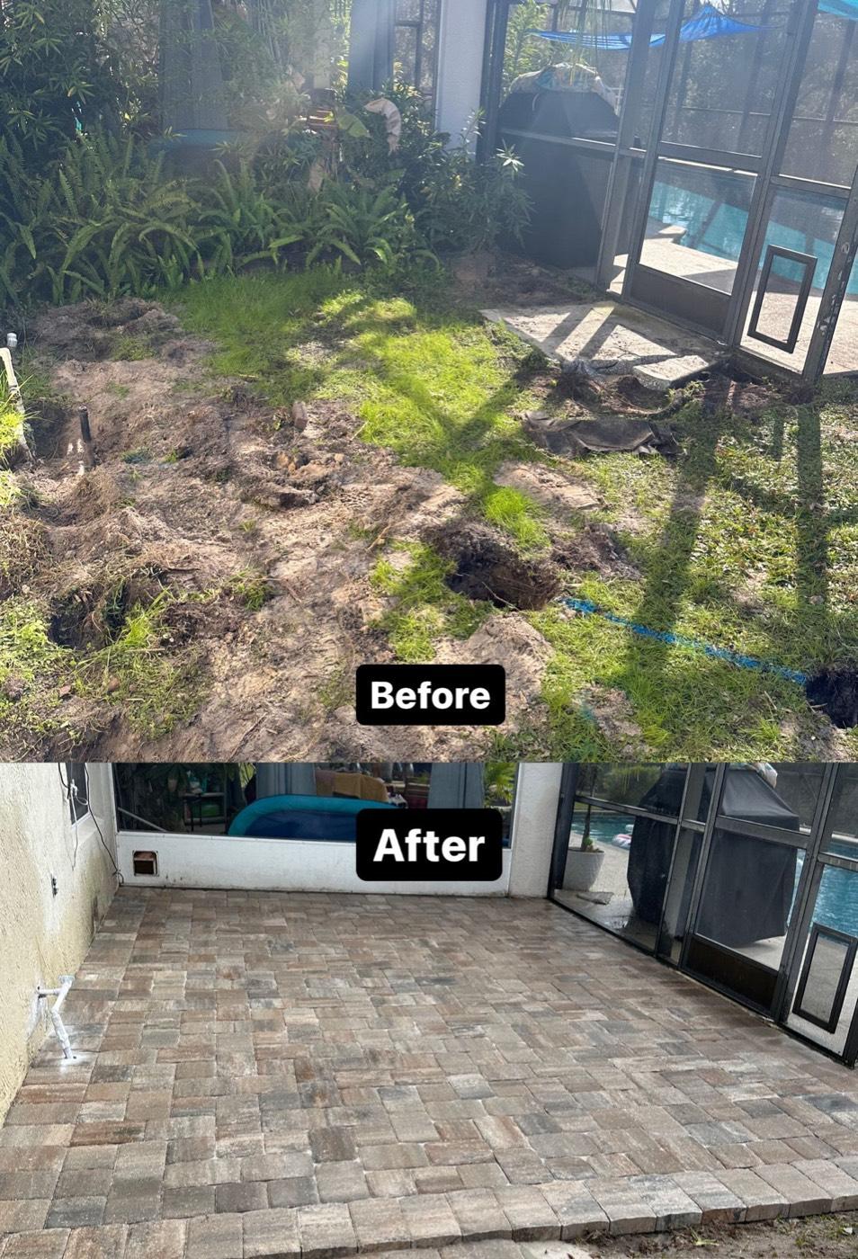 Paver repair and sealing service in Orlando
