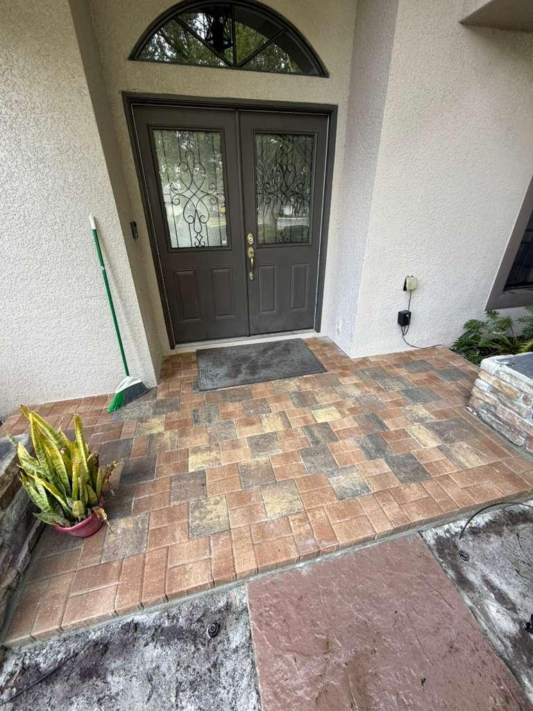 Paver walkway installation in Orlando