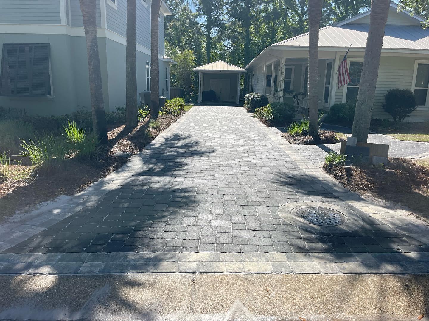 Paver driveway replacing failed concrete in Altamonte Springs, FL