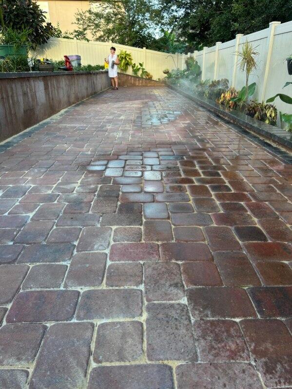 Paver repair and sealing service in Orlando